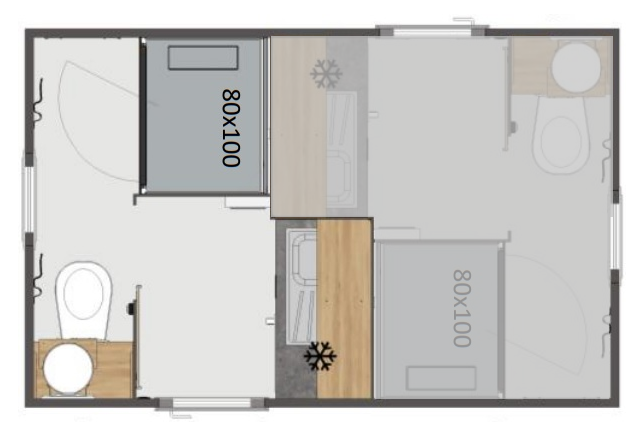 Large Premium Pitch (Private Sanitary Facilities, Fridge, Picnic Table, 10A Electricity)