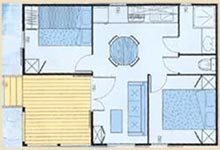 Location - Chalet 30M² 2 Chambres - Camping de Belle Hutte