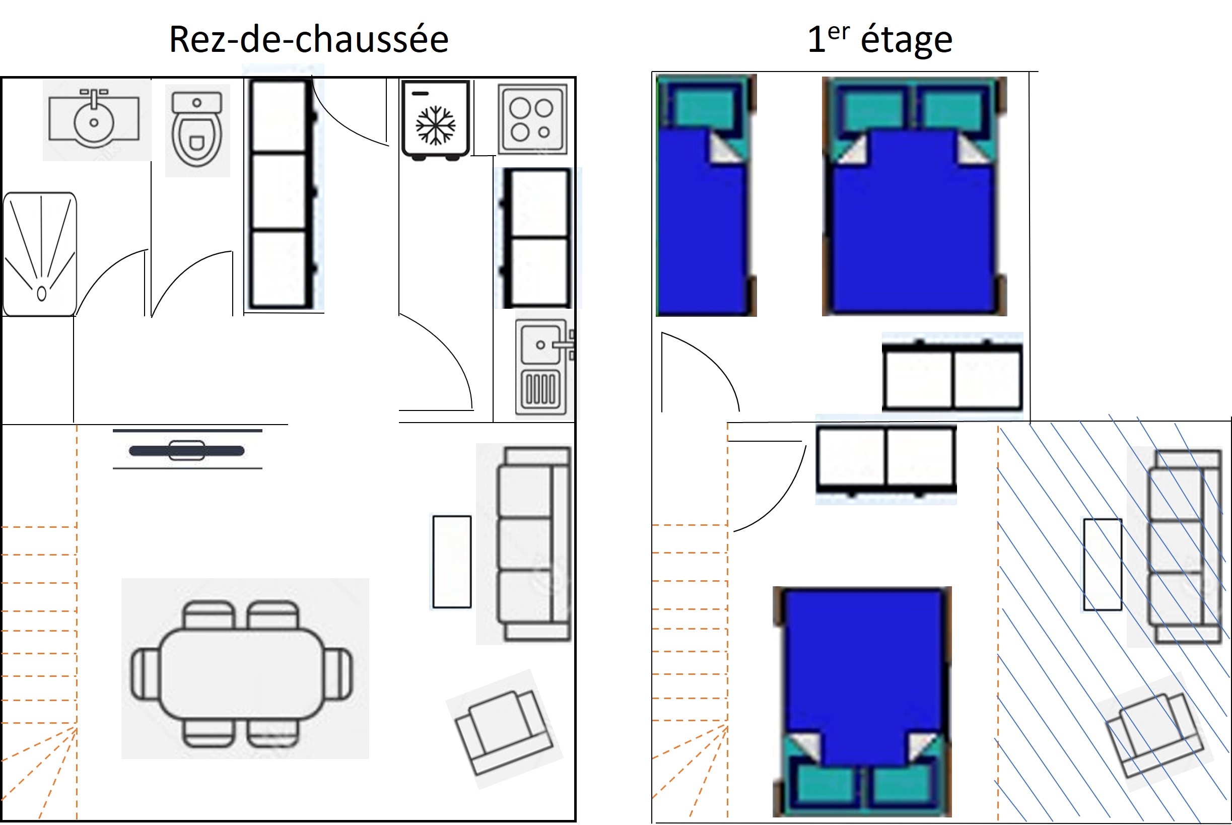 Location - Duplex 55M² 2 Chambres - Camping de Belle Hutte