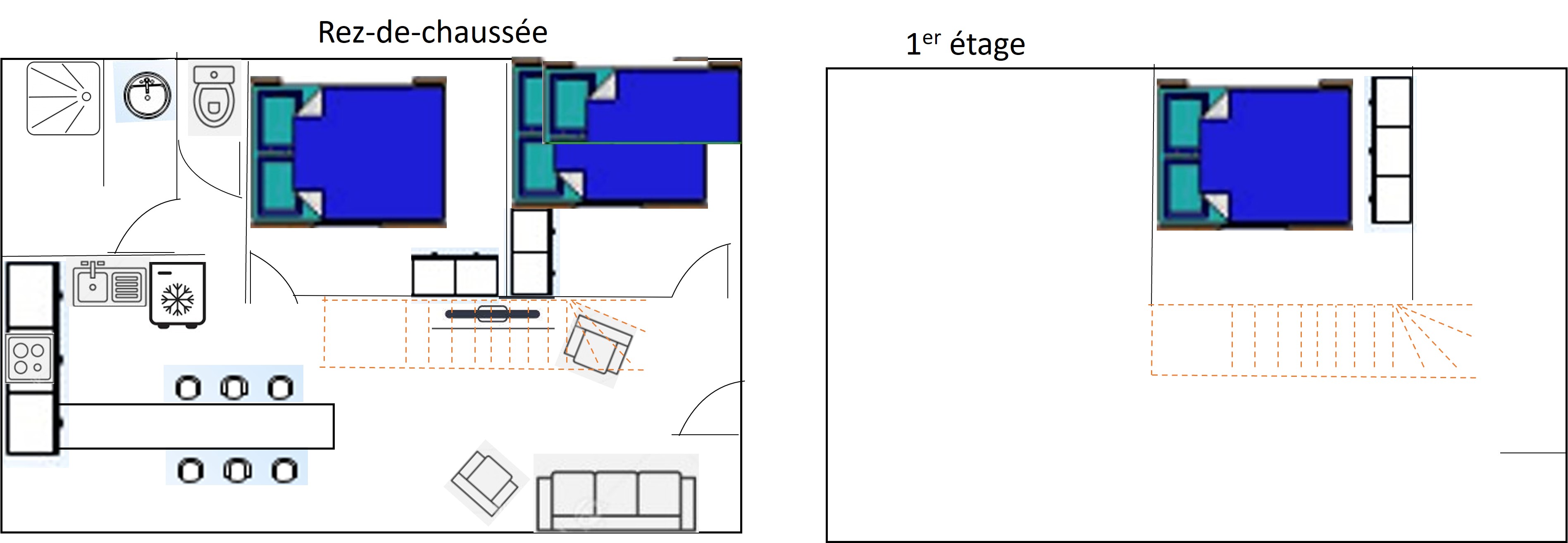 Location - Chalet Surplombante 40M² 3 Chambres - Camping de Belle Hutte