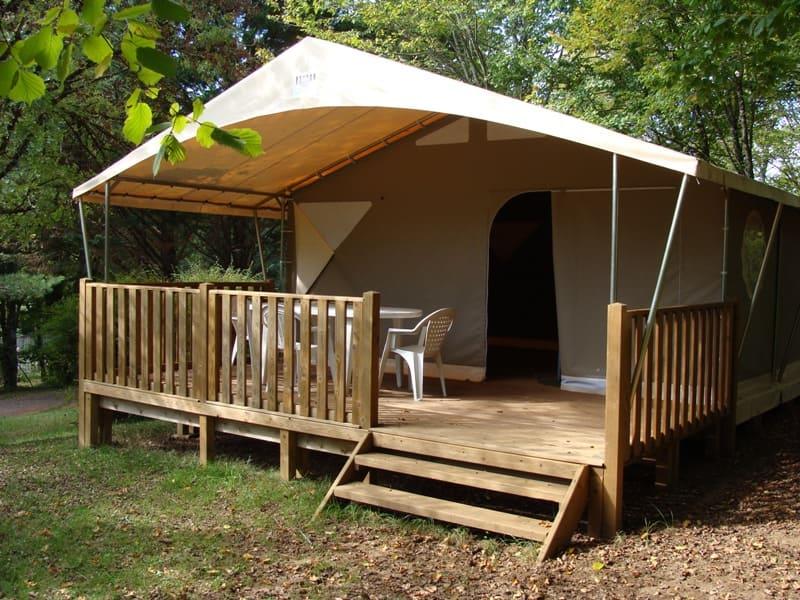 Location - Lodge Toilé Avec Terrasse Couverte - Utilisation Des Sanitaires Du Camping - (4 Adultes Maxi) - Camping les PEUPLIERS