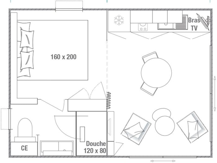 Cottage Jasmin 21M² + Jacuzzi (1 Camera)