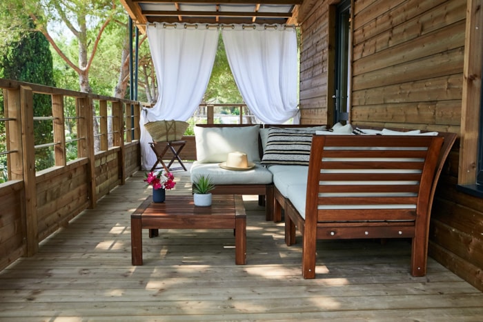 Lodge Kabane 2/5, Terrasse En Bois Couverte, Climatisation, Tv, 1 Voiture (2 Chambres)