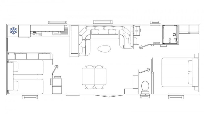 Mobil Home Klassic 2Xl - 2 Chambres, Terrasse, Tv, Climatisation, 1 Voiture