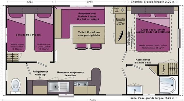 Mobilhome Mercure 2 Habitaciones