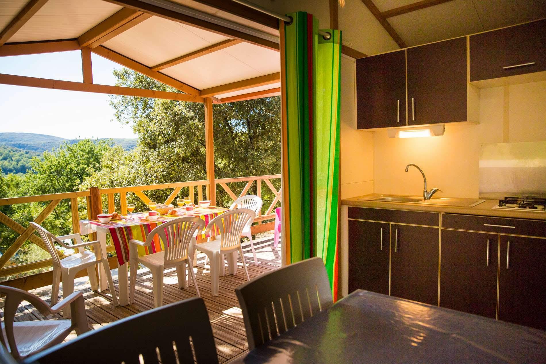Mietunterkunft - Hütte Premium - CAMPING LE VIEUX VALLON