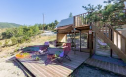 Location - Hébergement En Hauteur "Le Nid D'aigle" 44M² - 3 Chambres - Terrasse - Lv - Plancha - Accès Privé - Flower Camping Les Hauts de Rosans