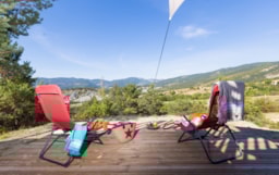 Location - Hébergement En Hauteur "Le Nid D'aigle" 44M² - 3 Chambres - Terrasse - Lv - Plancha - Accès Privé - Flower Camping Les Hauts de Rosans