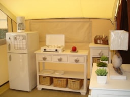 Location - Tente Cotton Lodge Nature 20 M² Avec Terrasse Bois - Sans Sanitaires - Sites et Paysages Au Clos de la Chaume