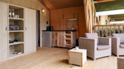 Location - Tente Safari Villatent 35 M² Avec Terrasse Bois 2/5 Pers - Sans Sanitaires - Sites et Paysages Au Clos de la Chaume