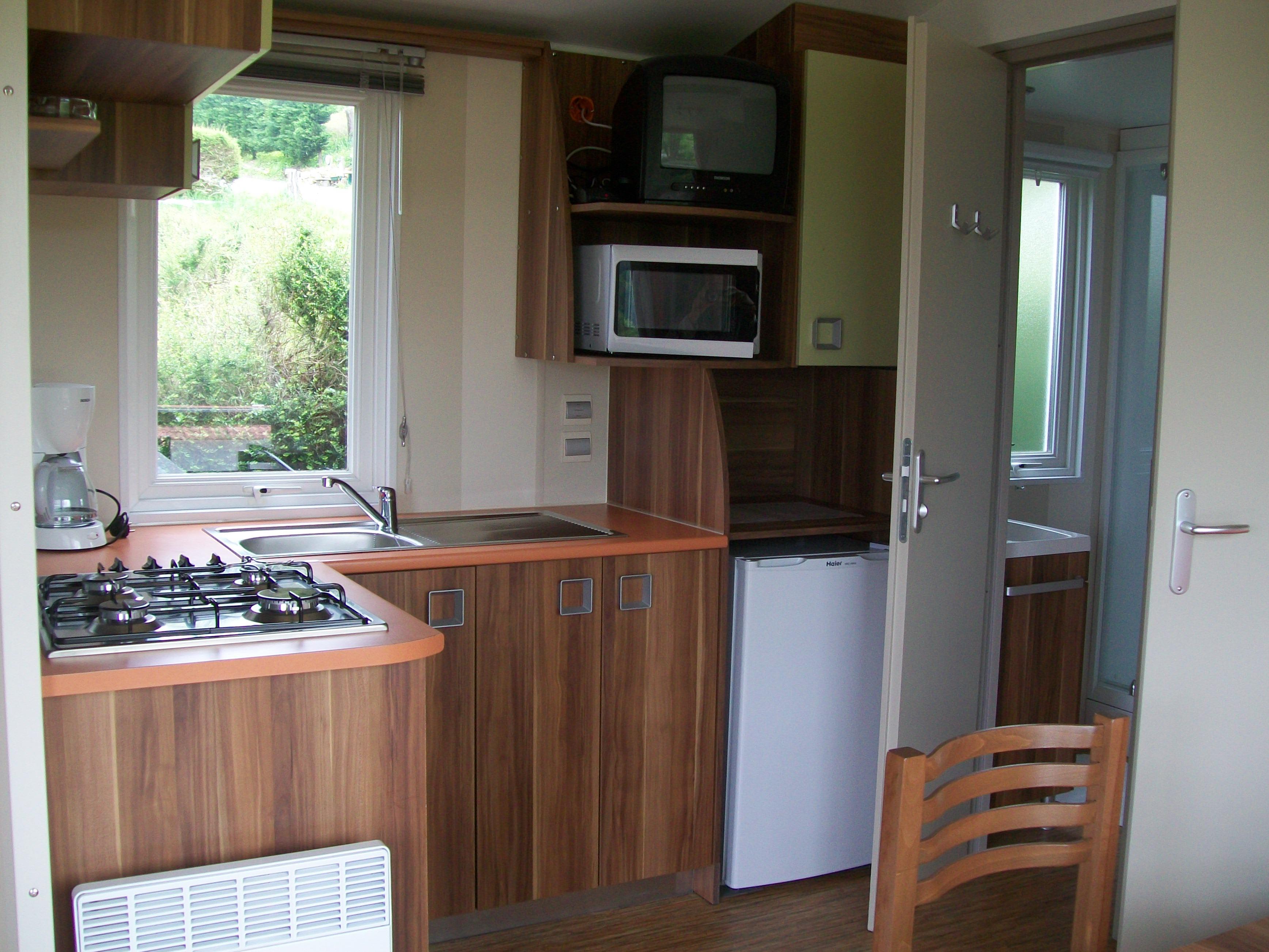 Accommodation - Mobile Home Loggia (Integrated Terrace - 2 Bedrooms) - CAMPING LA BASTIDE