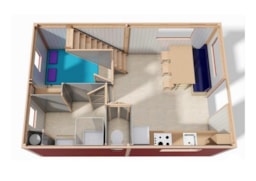 Location - Cabane Du Lac 36M2 / 2 Chambres-Terrasse Couverte-Solarium+Climatisation - CAMPING LES VALADES