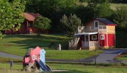 Location - Cabane Du Lac 36M2 / 2 Chambres-Terrasse Couverte-Solarium+Climatisation - CAMPING LES VALADES
