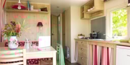Location - Roulotte 2 Chambres - Camping la Linotte