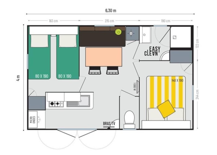 Mobile-Homeconfort 2 Camere