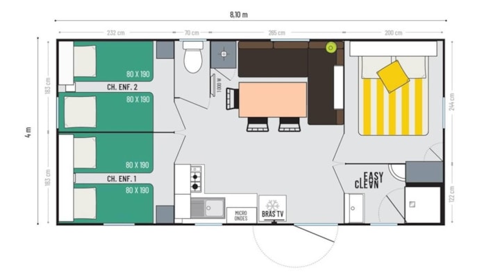 Mobile-Home Confort 3 Camere