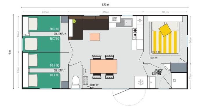Mobile-Home Confort 3 Camere