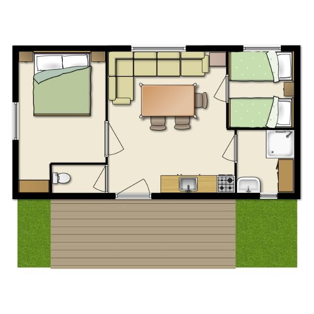 Mobil-Home Loisirs Confort Espace 35/40M² (3 Camere)