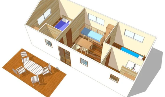 Casa Mobile Classic+ | 2 Camere | Terrazza A Livello Del Giardino
