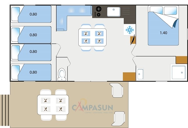 Mobil Home Porquerolles - 30M² - 3 Chambres
