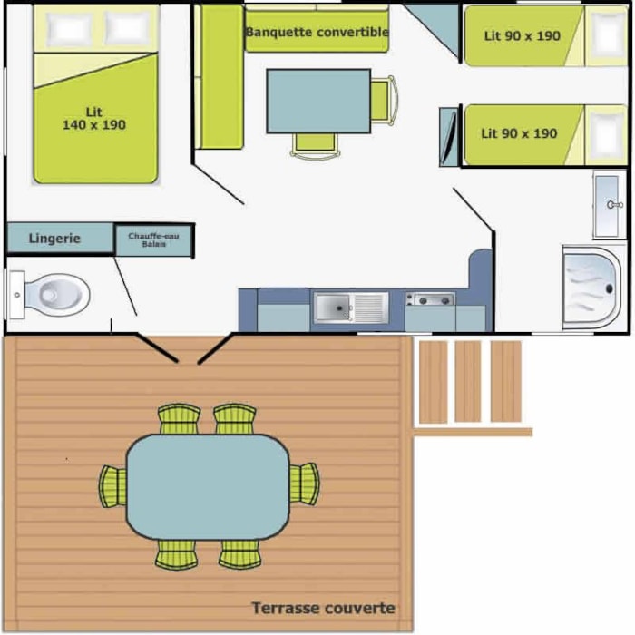 Le Watipi - 2 Chambres - Climatisé - Tv