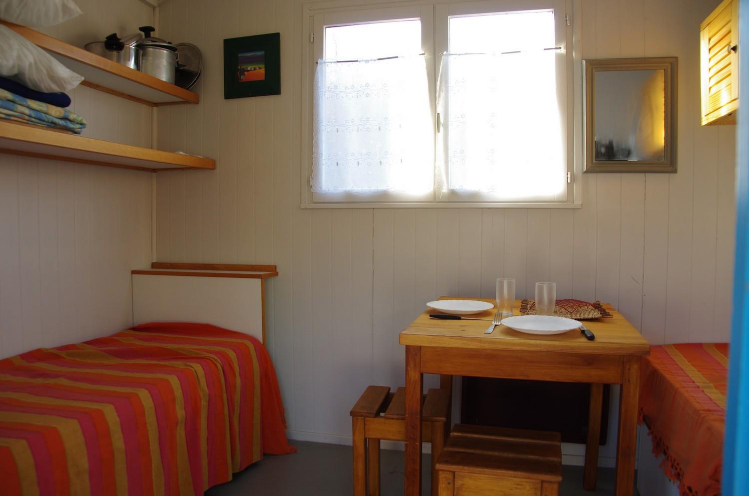 Accommodation - Cabanon Standard Bleu 8M² + Terrace 3M² - Without Toilet Block - Flower Camping La Rochelambert