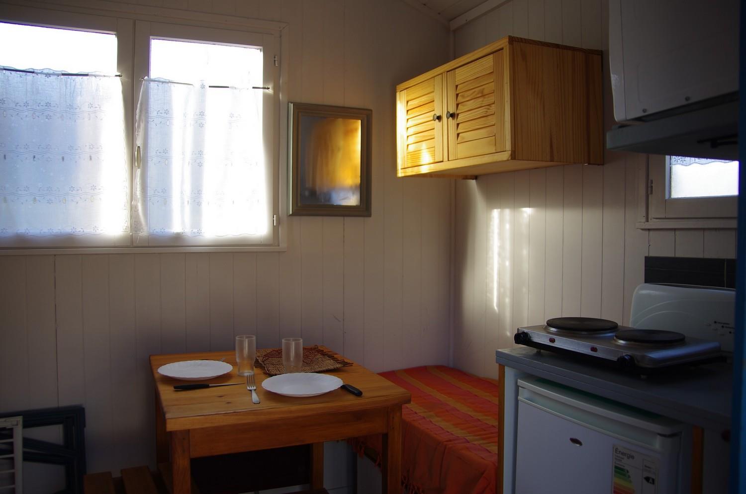 Accommodation - Cabanon Standard Bleu 8M² + Terrace 3M² - Without Toilet Block - Flower Camping La Rochelambert