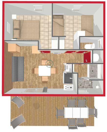 Accommodation - Chalet Marina N°10 Confort 30M² - 2 Bedrooms - Sheltered Terrace 15M² - Flower Camping La Rochelambert