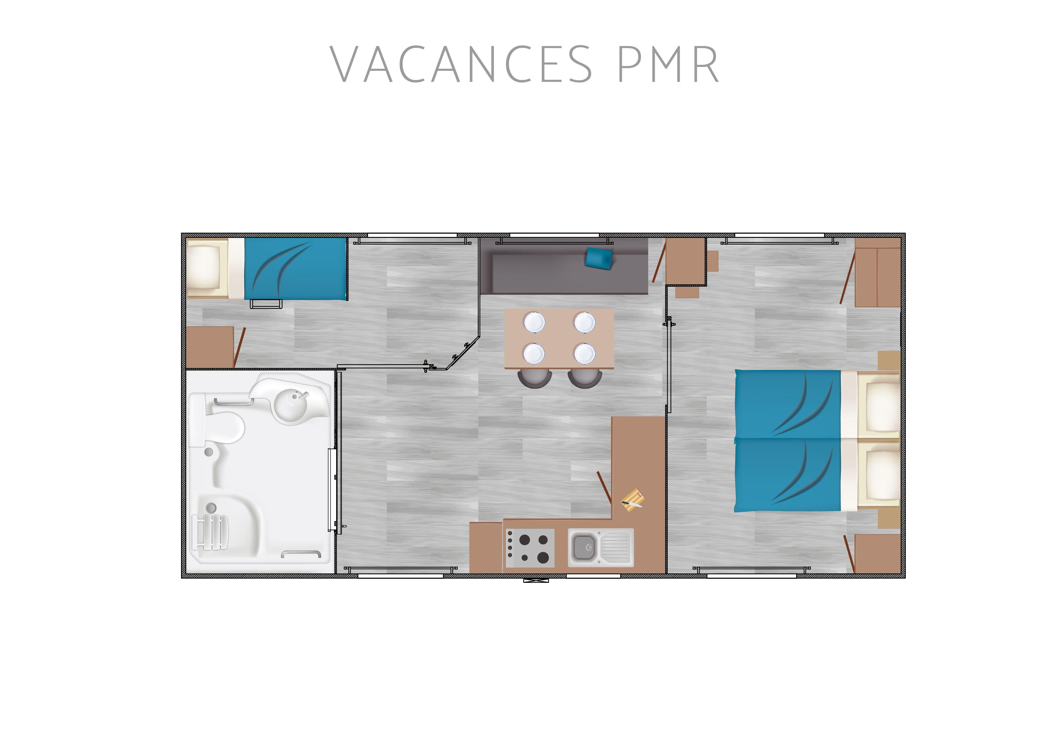 Location - Vacances Pmr - 34 M² - 2 Chambres - Camping LE CABELLOU PLAGE*****