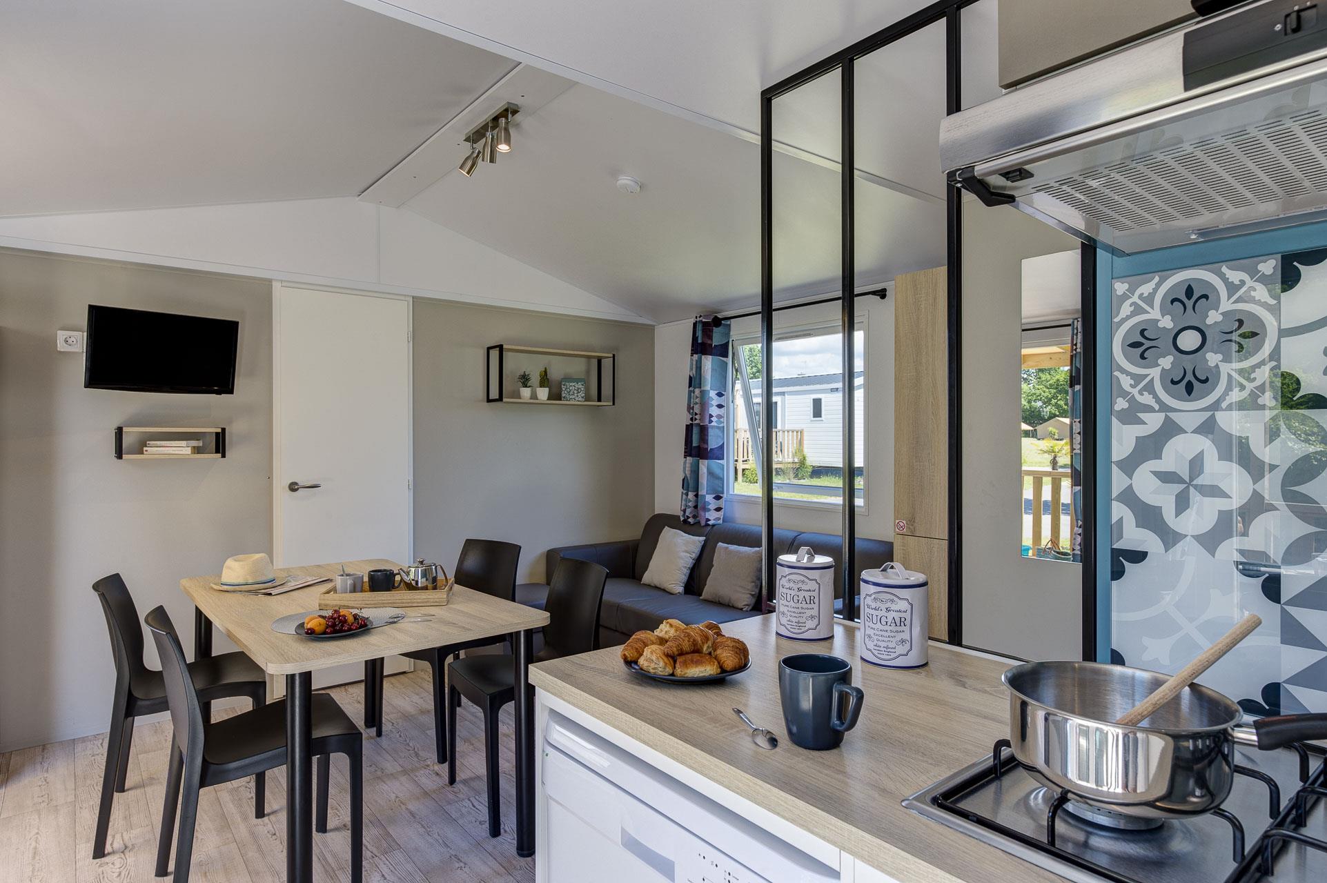 Location - Premium Caraïbes - 40M² - 3 Chambres 2 Salles D'eau - Camping LE CABELLOU PLAGE*****