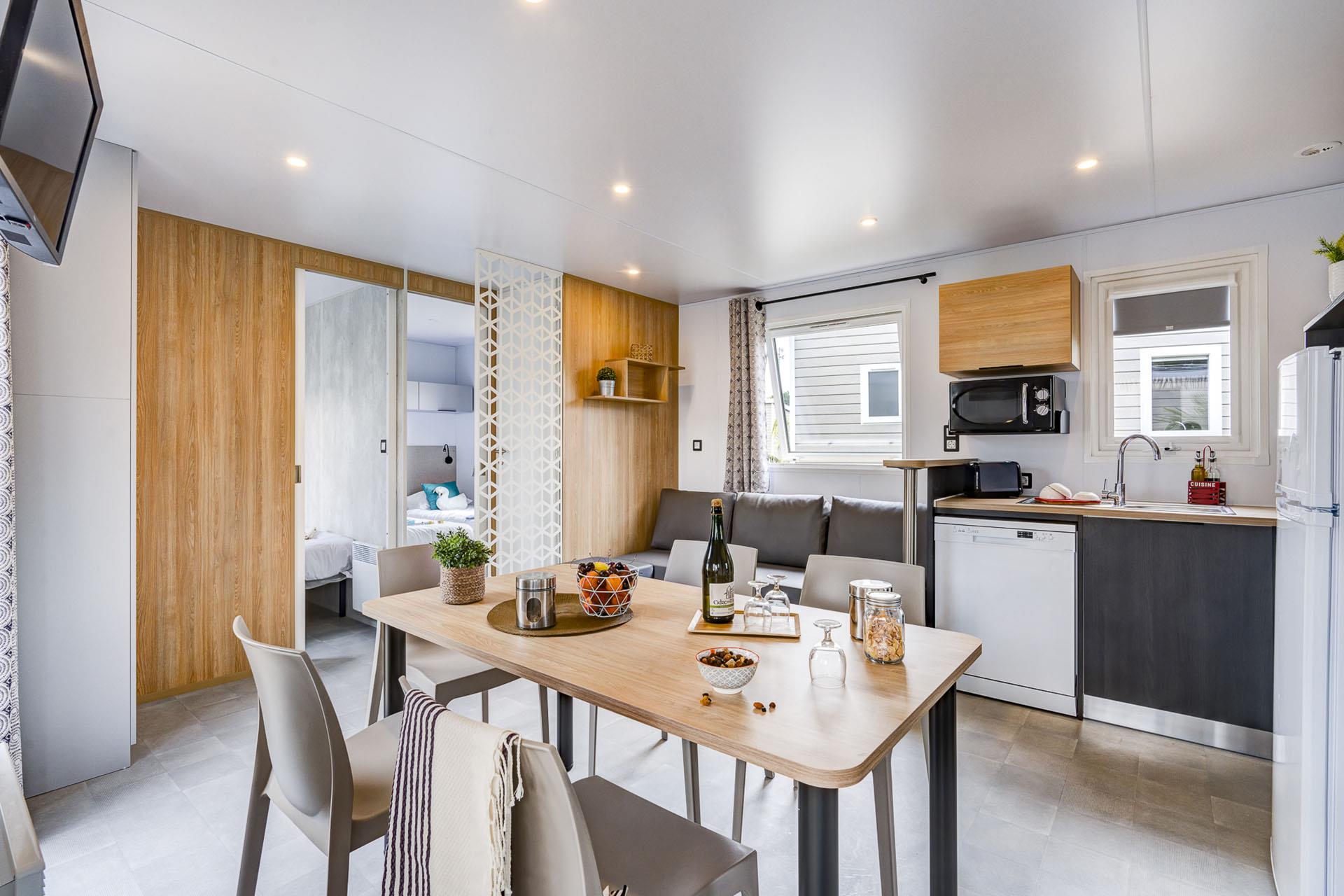 Location - Prestige Lagoon - 36M² - 3 Chambres - Camping LE CABELLOU PLAGE*****
