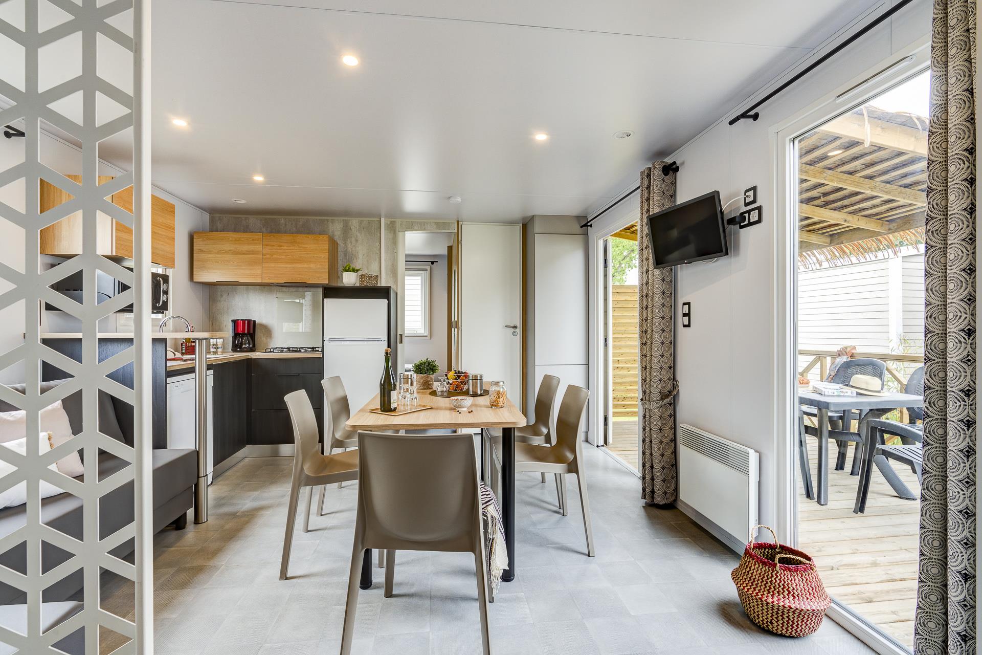 Location - Prestige Lagoon - 36M² - 3 Chambres - Camping LE CABELLOU PLAGE*****