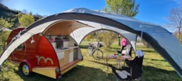 Location - Caravane Vintage Mydrop Sur Place - Camping Belle Roche
