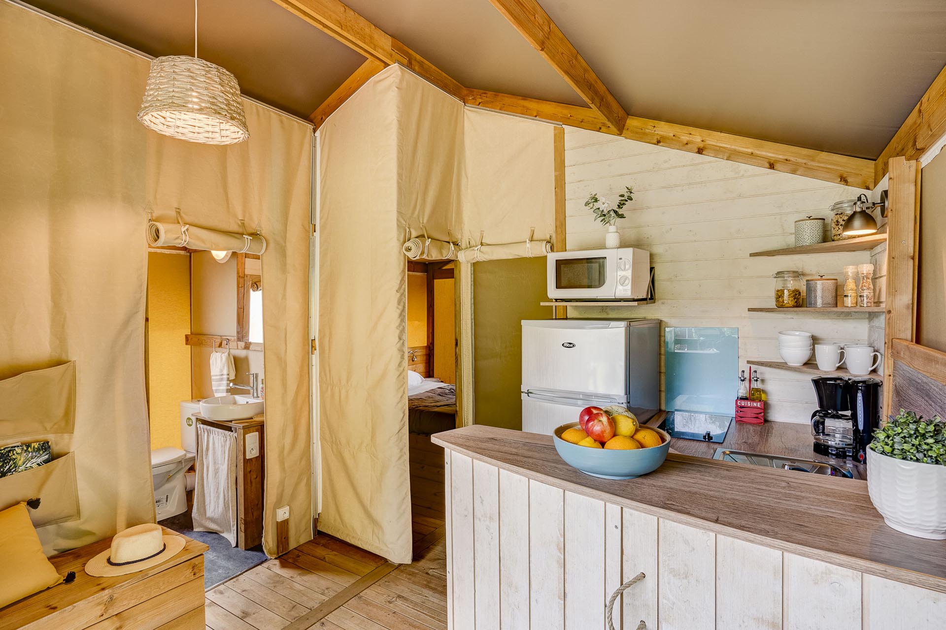 Location - Tente Sahari 2 Chambres - Camping Sandaya Le Kerou