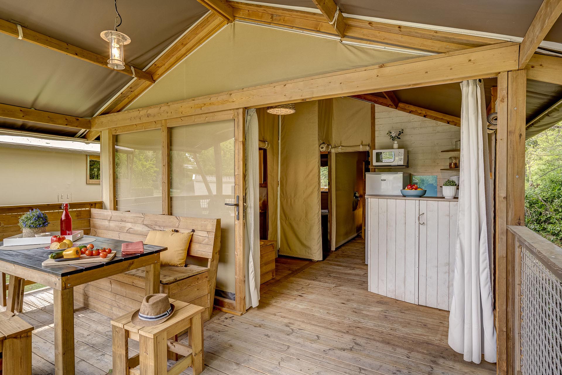 Location - Tente Sahari 2 Chambres - Camping Sandaya Le Kerou