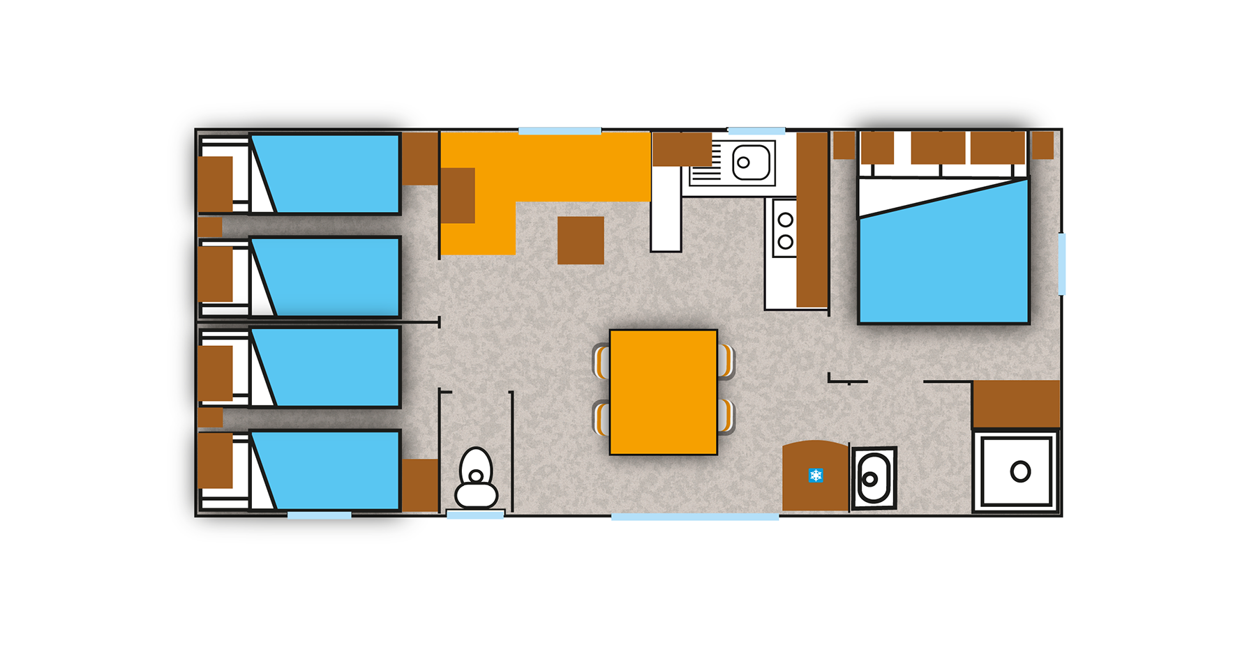Alloggio - Casa Mobile Cosy Cordelia - 3 Camere - 32M² - - Camping les Fontaines