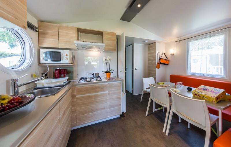 Accommodation - Chalet Bien-Etre 3 Bedrooms 29,7M² With Half-Covered Wooden Terrace - Camping Au Pigeonnier