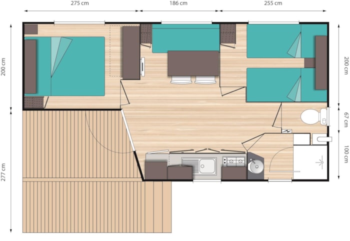 Mh (- 7 Ans) Gamme Bien-Être 2 Chambres 24 M²