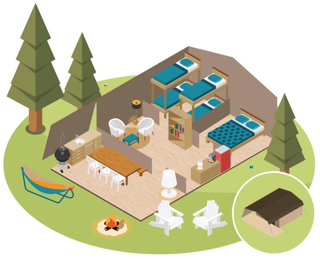 Location - Base Lodge - Camping Delle Rose