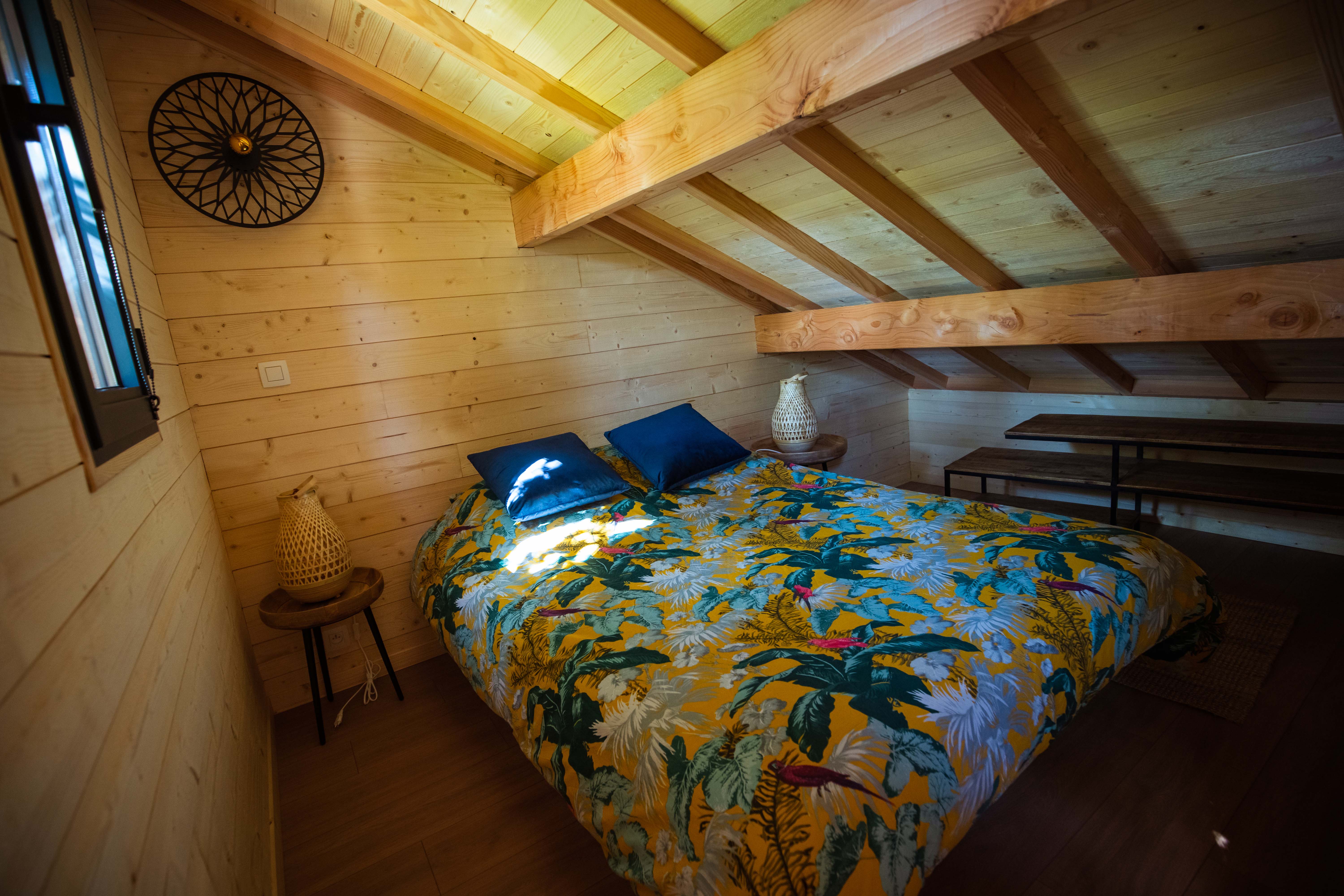 Location - Premium Cabane Dans Les Arbres 30M² Avec Spa Et Terrasse Semi Couverte De 30M² - Flower Camping du Lac de La Chausselière