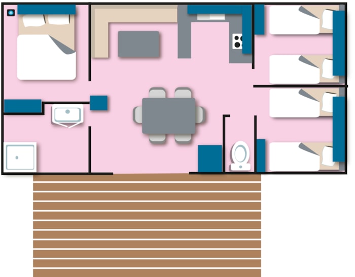 Cottage Family 3 Habitaciones : 32 M² + 11 M² Terraza