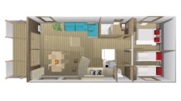 Location - Chalet Sur Pilotis Vue Mer 32M² + Terrasse 10M² - Camping Eleovic