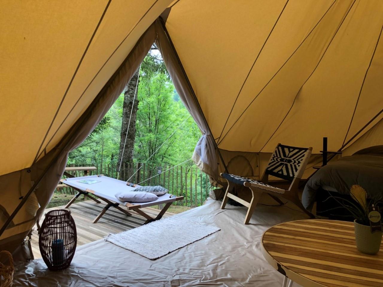 Location - Tente Glamping Sans Sdb - Camping Moulin de Chaules