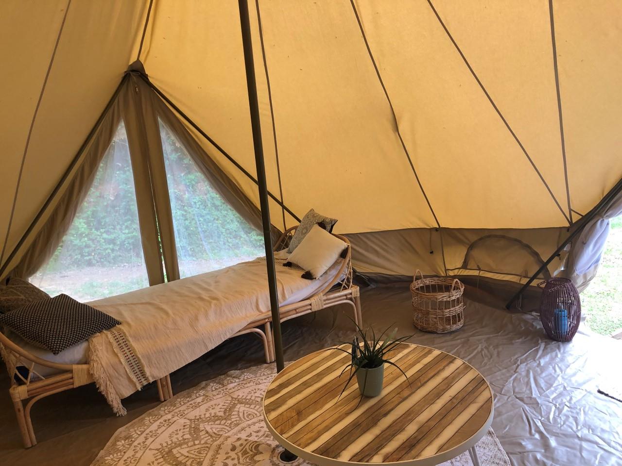 Location - Tente Glamping Sans Sdb - Camping Moulin de Chaules