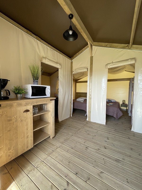 Location - Tente Lodge Freeflower Standard 30M² (2 Chambres) + Terrasse - Flower Camping Omaha Beach