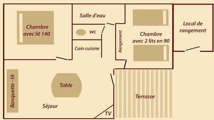 Chalet Bois Éco 35M² - 2 Chambres