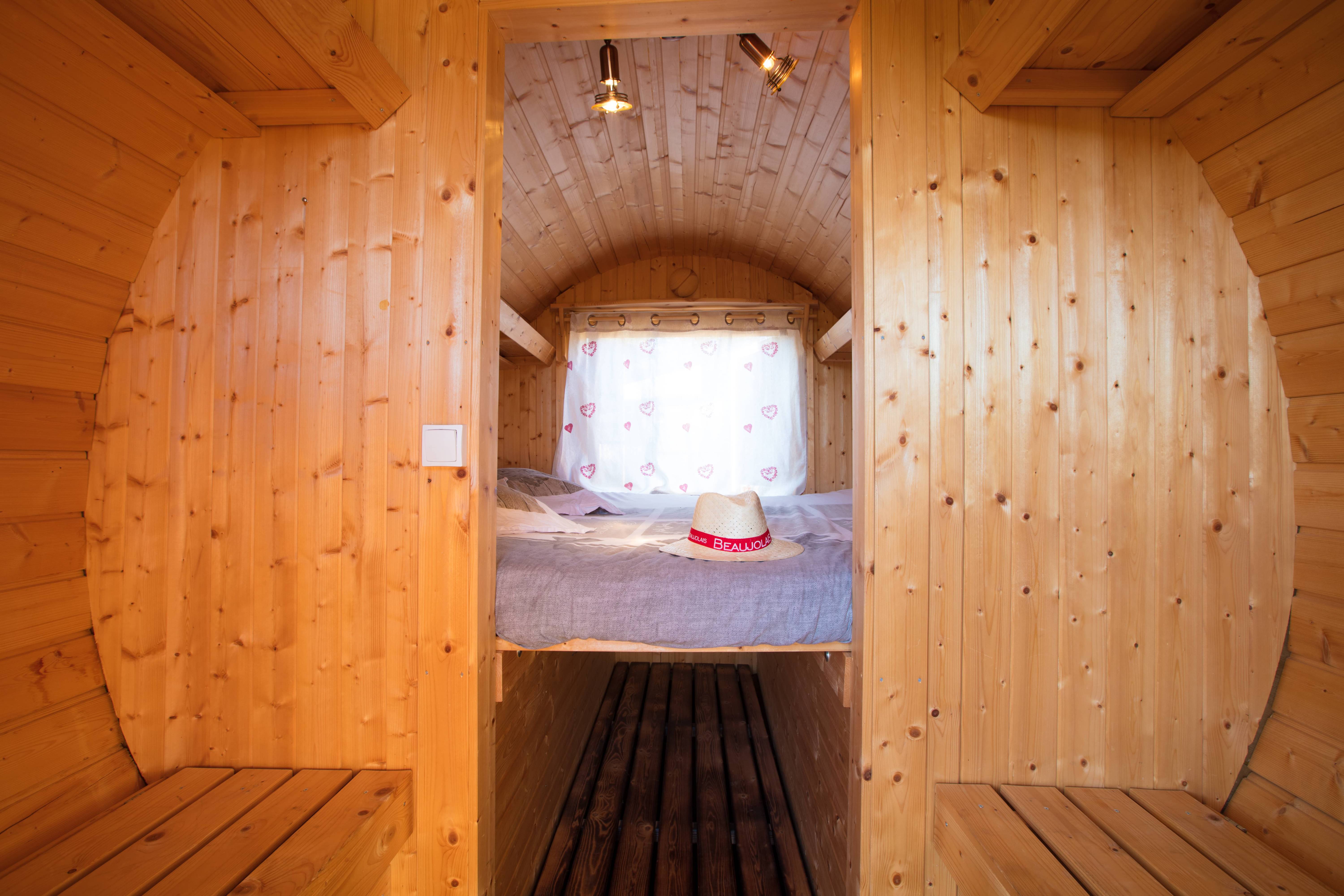 Location - Chambre Tonneau Barrel (Sans Sanitaires) - Camping La Grappe Fleurie