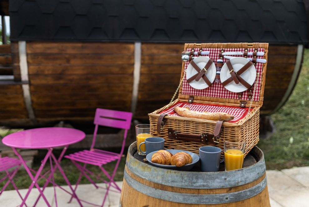 Location - Chambre Tonneau Barrel (Sans Sanitaires) - Camping La Grappe Fleurie