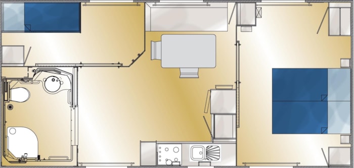 Mobilhome 2 Chambres Formule 6 Pmr