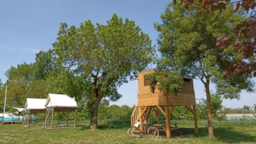 Location - Tente Baroudeur Cabanon 3 Pers. - Camping Au Bord de Loire